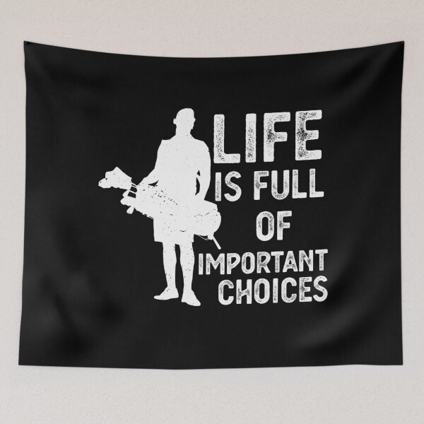 Item preview, life is full of important choices Funny Golf Gift designed and sold by CodingForTech.