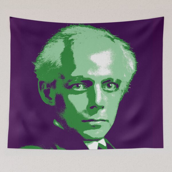 Item preview, Béla Bartók Green Purple Portrait designed and sold by zavadadesigns.
