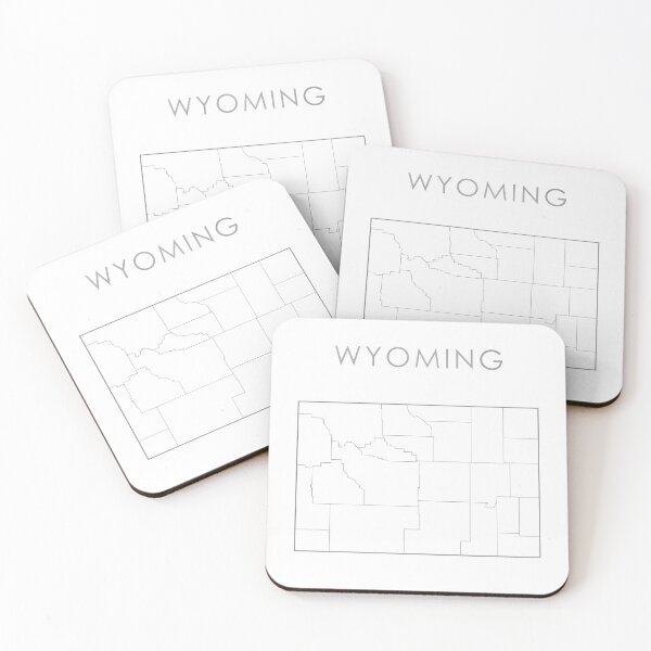 Item preview, Wyoming Silver State Counties Map designed and sold by Alo.