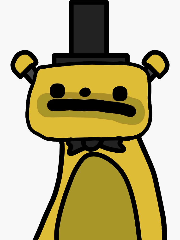 FNaF 1 Freddy Fazbear Head, Five Nights at Freddy's Sticker by  akushibluepaws