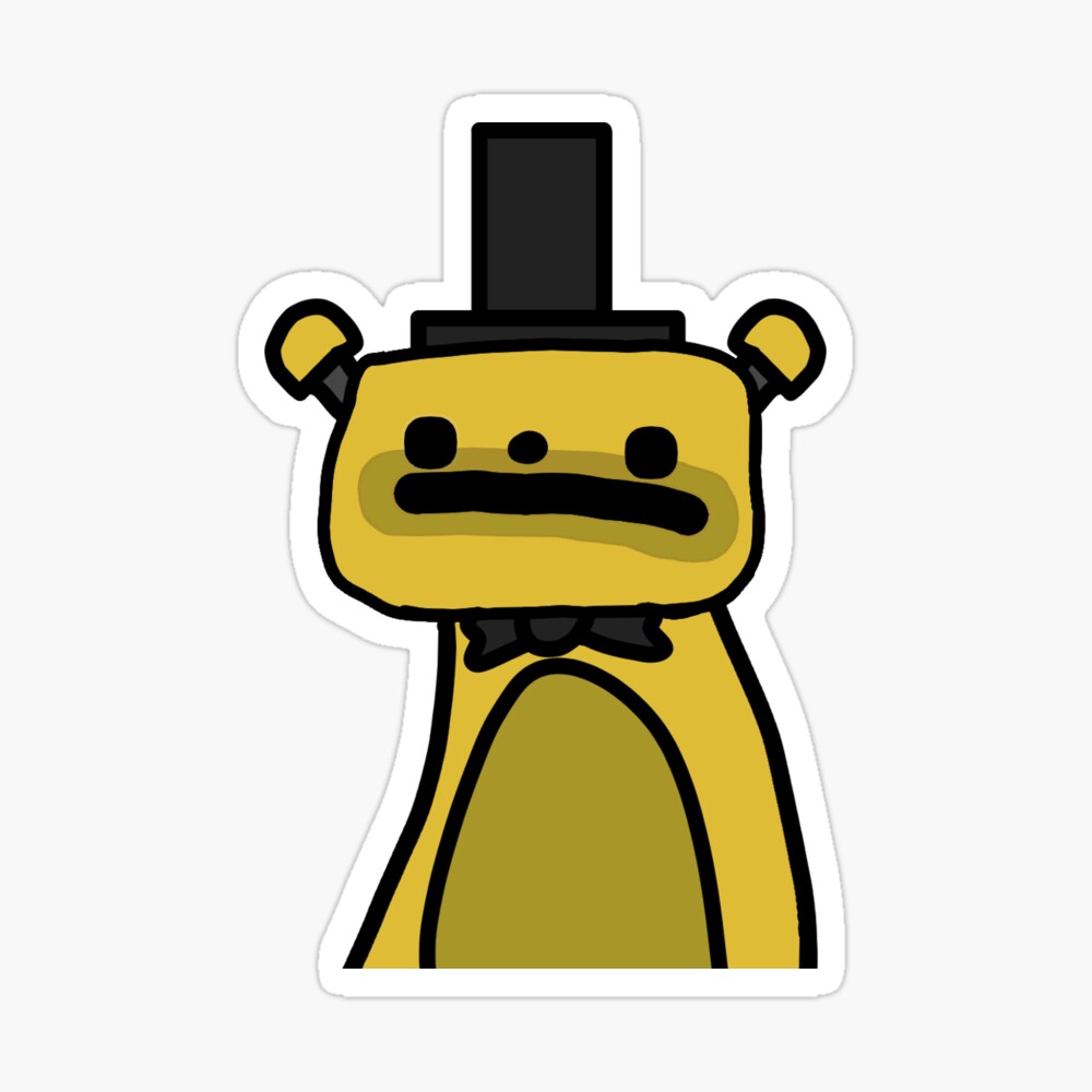 FNaF 1 Freddy Fazbear Head, Five Nights at Freddy's Sticker by  akushibluepaws