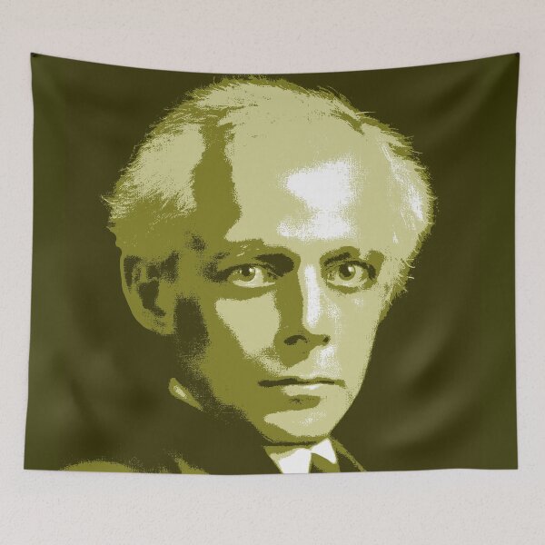 Item preview, Béla Bartók Olive Green Portrait designed and sold by zavadadesigns.
