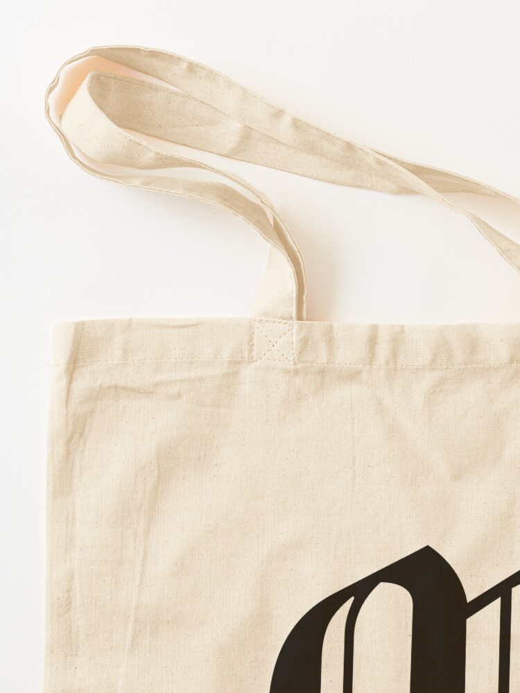 M – Old English Initial Black Letter M Tote Bag for Sale by