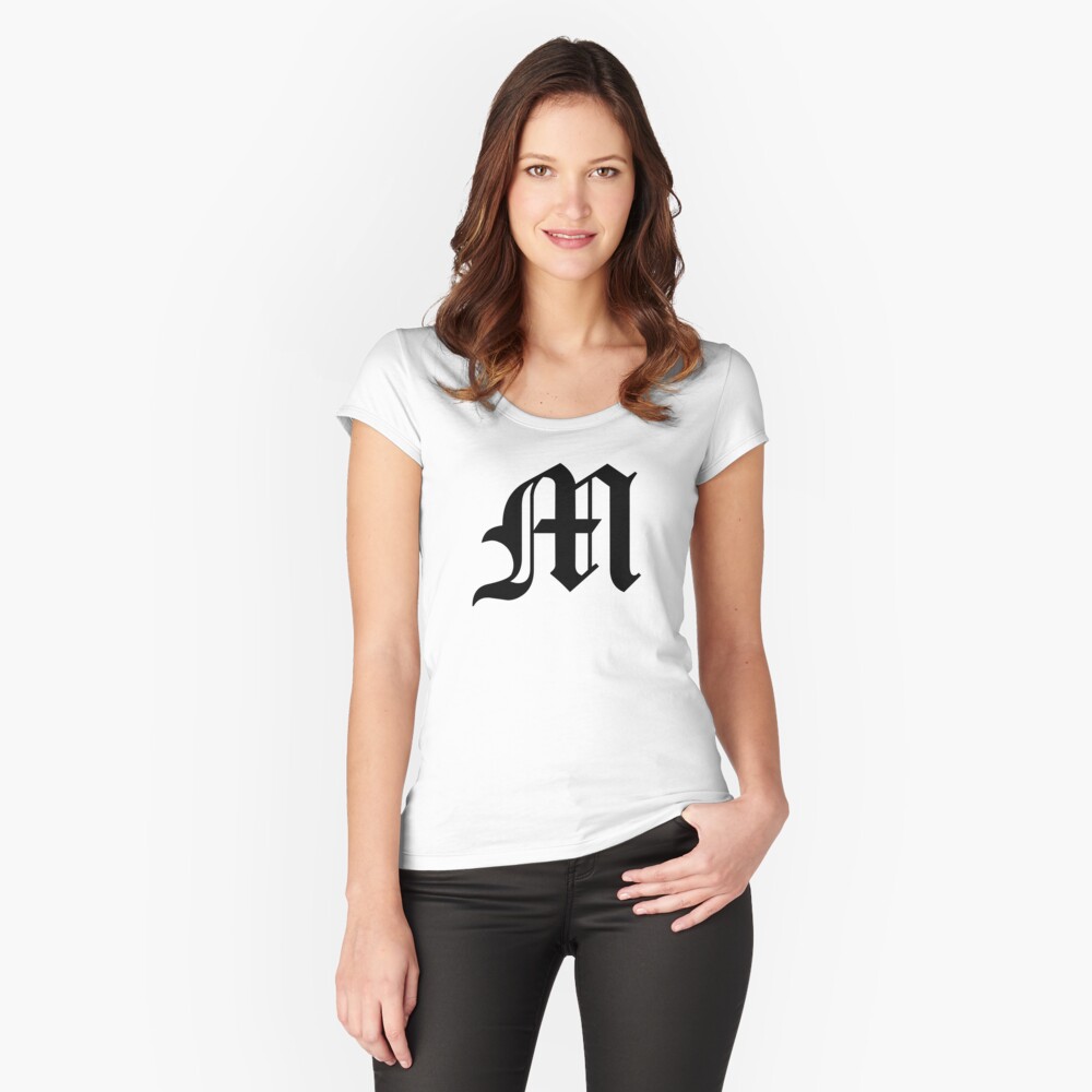 M – Old English Initial Black Letter M Tote Bag for Sale by