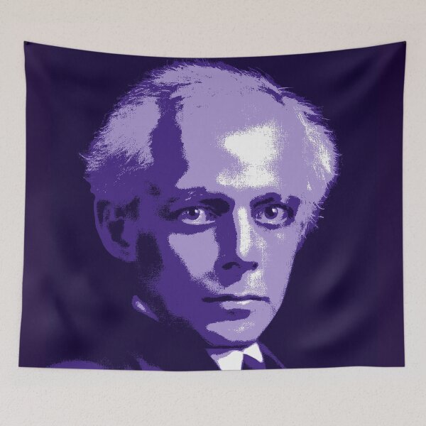 Item preview, Béla Bartók Purple Portrait designed and sold by zavadadesigns.