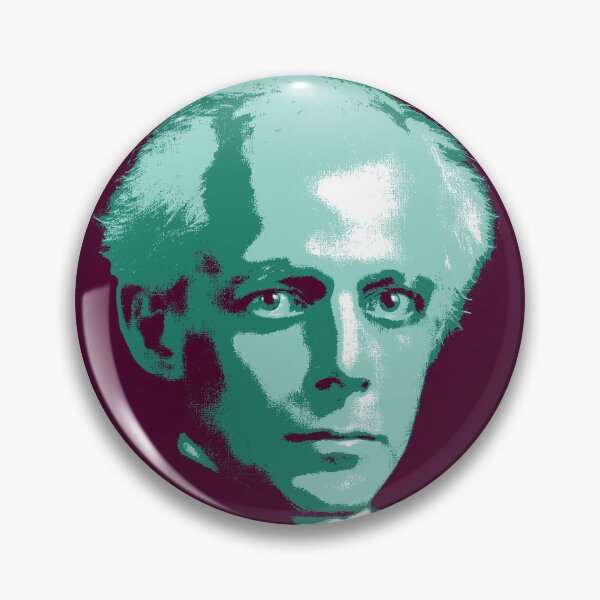 Aperçu de l'œuvre Béla Bartók Teal Burgundy Portrait créée et vendue par zavadadesigns.