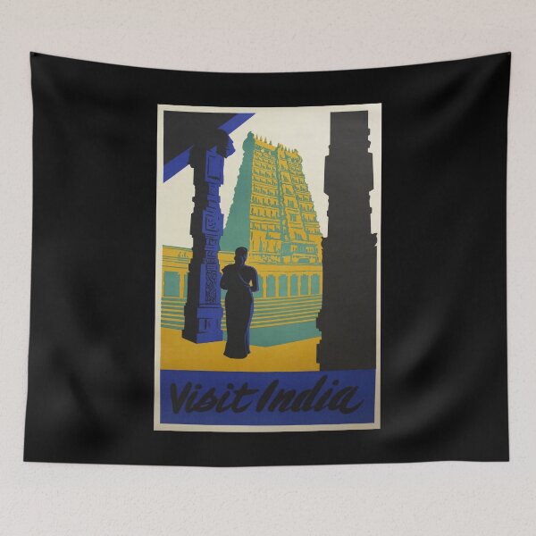 Item preview, retro Visit India designed and sold by CorasPosters.