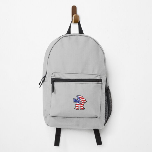 Item preview, Red and Bright Blue and US Stars and Stripes Patriotic Trevians Silohuette Macscot NT New Trier High School Bubble Lettering Logo Design designed and sold by byemma.