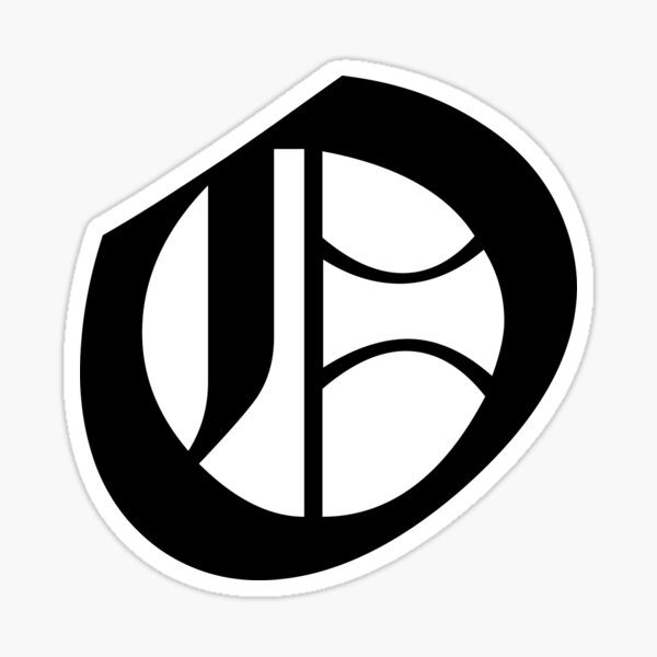 Pegatina «O - Letra negra inicial en inglés antiguo O» de Typeglyphs
