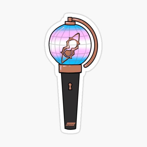 TRANS FLAG ATEEZ LIGHTSTICK Sticker for Sale by wuffbert