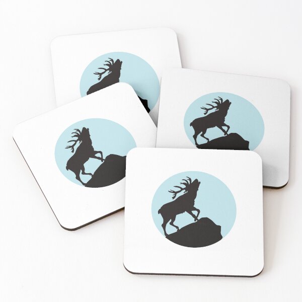 Item preview, buck on montain and moon  designed and sold by Babmk.
