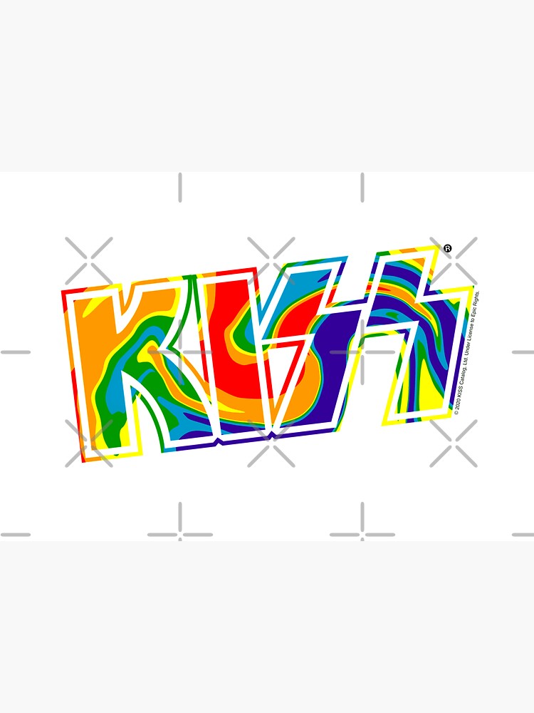 Rainbow Tie-Dye Kiss The Band Logo by stephwil44