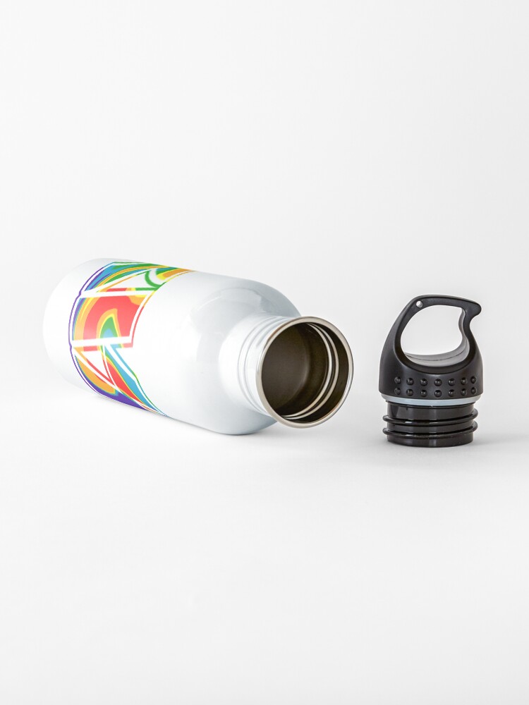 Alternate view of Rainbow Tie-Dye Kiss The Band Logo Water Bottle