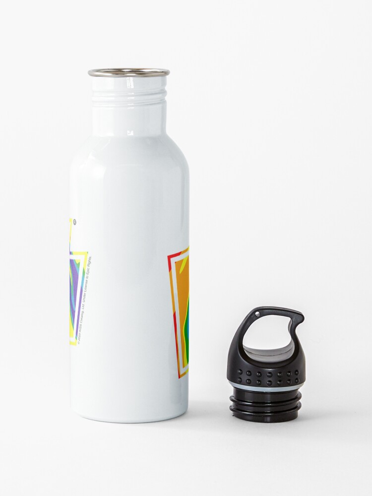 Alternate view of Rainbow Tie-Dye Kiss The Band Logo Water Bottle