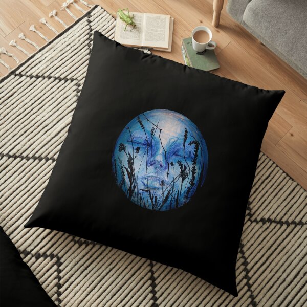 Blue Moon Floor Pillow
