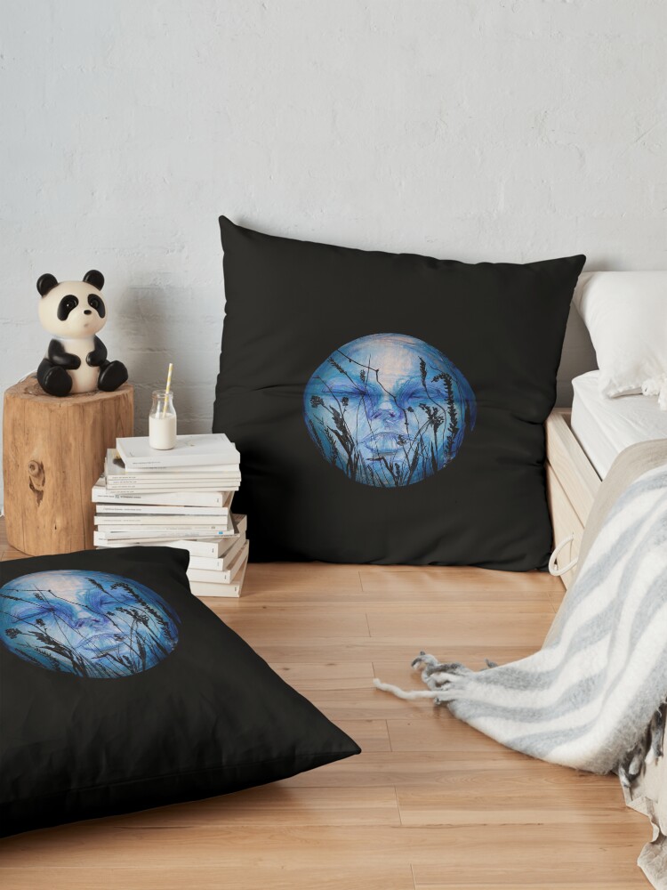 Alternate view of Blue Moon Floor Pillow