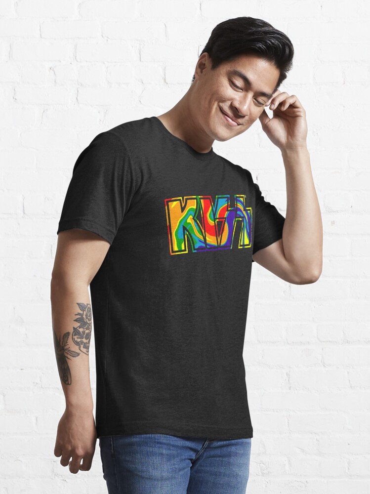 Discover Rainbow Tie-Dye Kiss The Band Logo Dark | Essential T-Shirt 