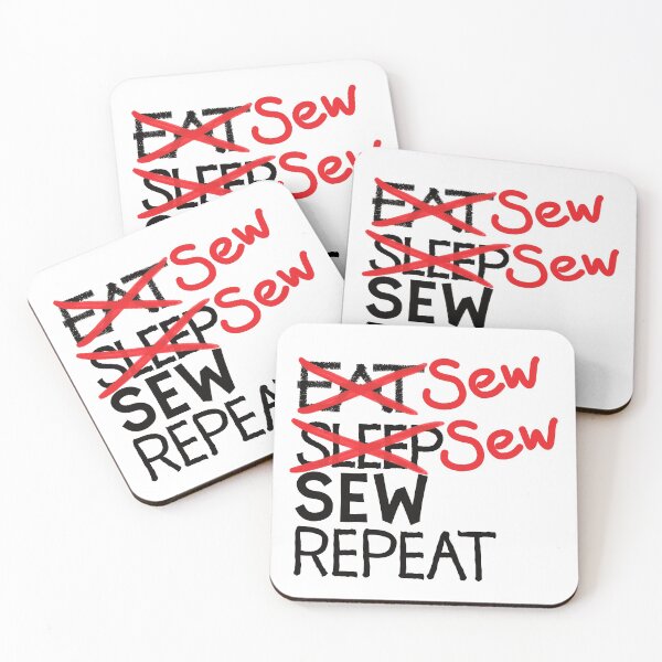 Item preview, Sew sew sew repeat designed and sold by ReluctantChickn.
