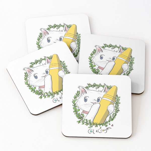 Item preview, Little white Kitty designed and sold by catandcrayon.