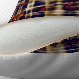 Alternate view of Abstract Lines in Citrus Throw Pillow
