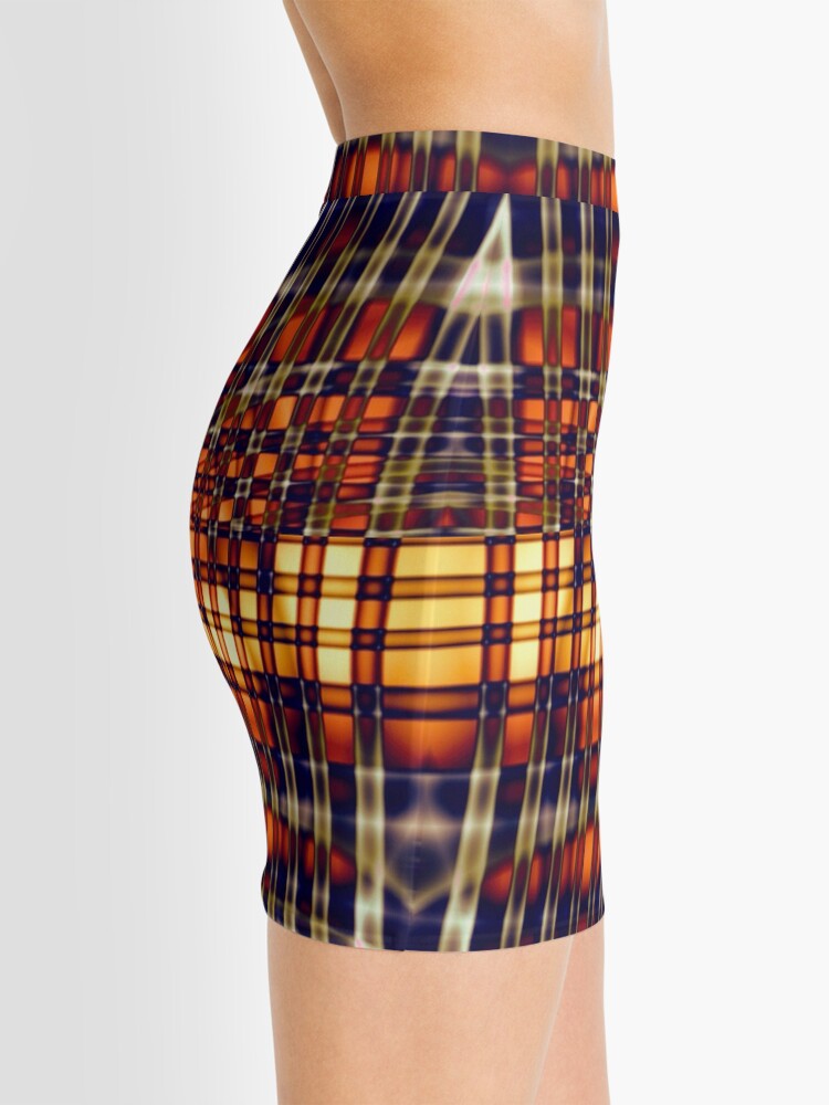 Alternate view of Abstract Lines in Citrus Mini Skirt