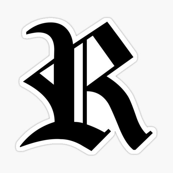 K – Old English Initial Black Letter K Art Print for Sale by Typeglyphs