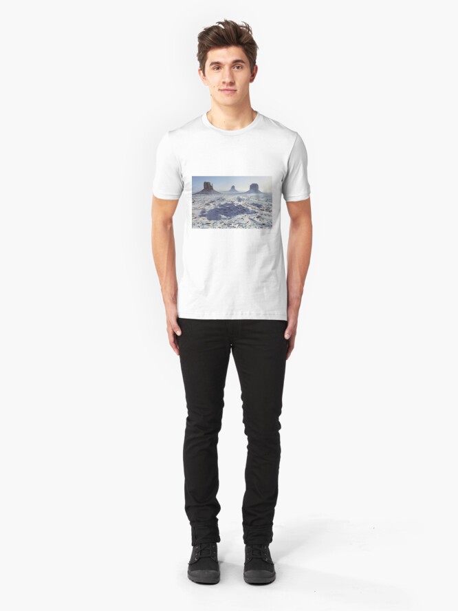 Alternate view of Monument Valley in the snow Slim Fit T-Shirt