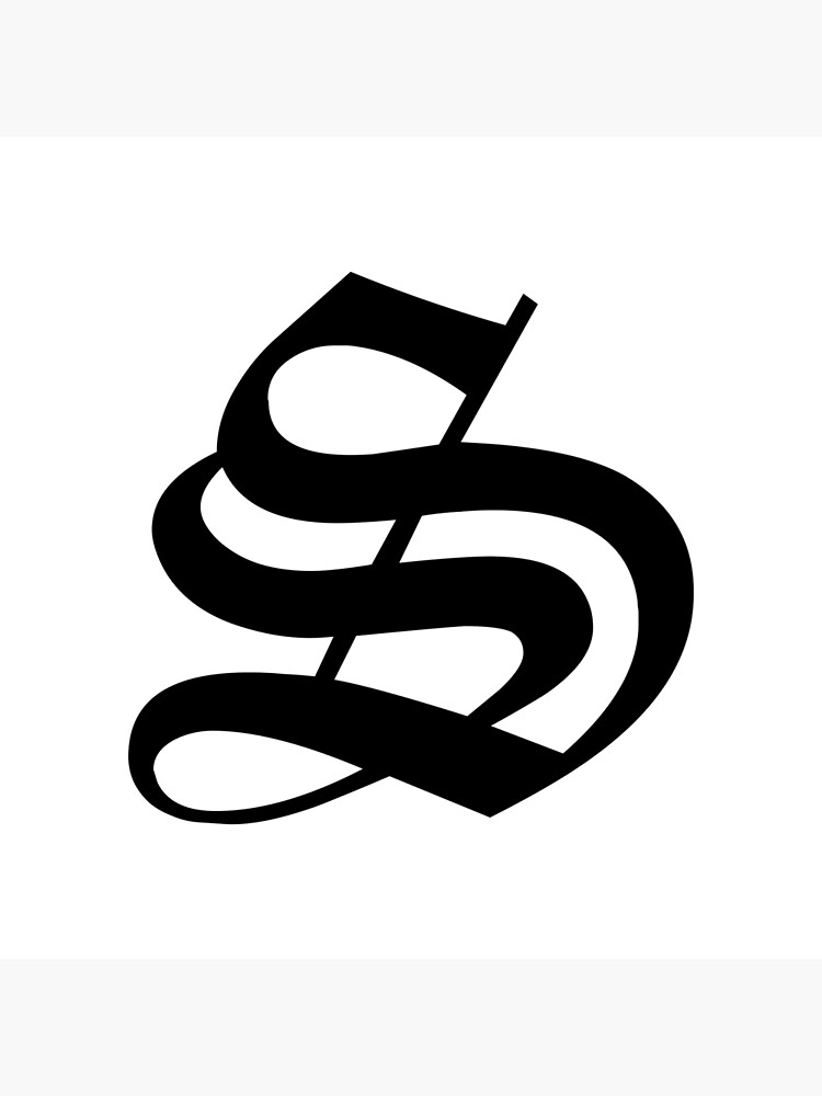 S – Old English Initial Black Letter S