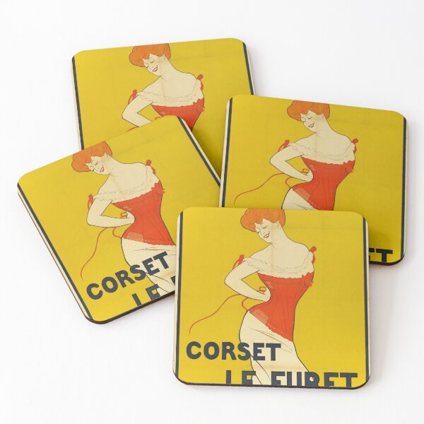 Item preview, retro corset le furet maintient mais ne comprime pas designed and sold by CorasPosters.
