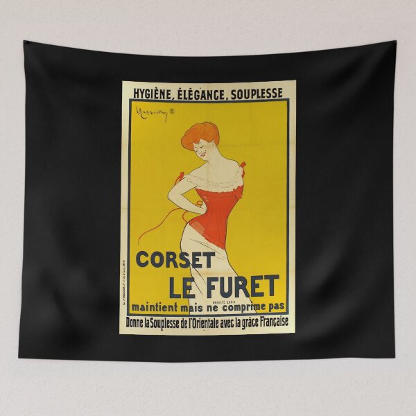 Item preview, retro corset le furet maintient mais ne comprime pas             designed and sold by CorasPosters.
