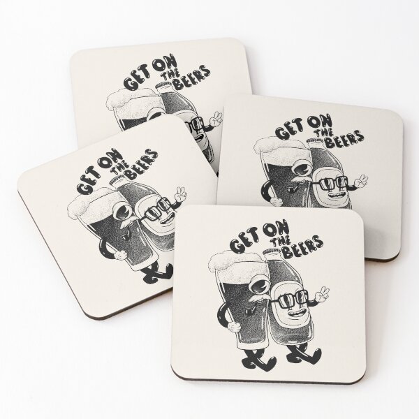 Item preview, Get on the Beers (for White) designed and sold by Any Color Designs.