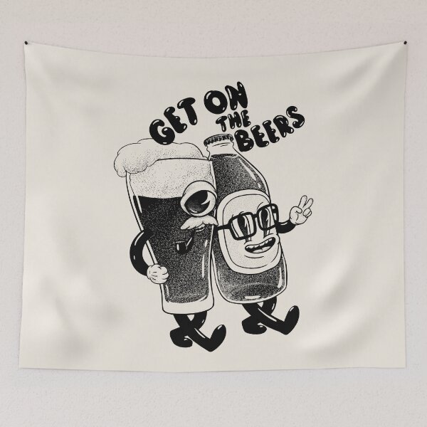 Item preview, Get on the Beers (for White) designed and sold by Any Color Designs.