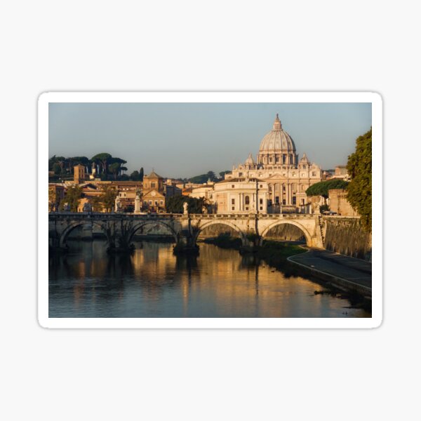 St Peter's Morning Glow - Impressions Of Rome Sticker