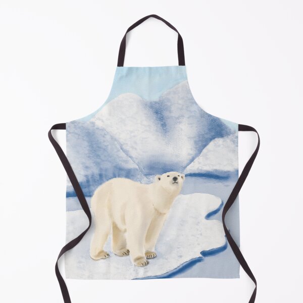 Item preview, Watercolor Illustration of a polar bear standing on an ice floe looking up at the sky designed and sold by iswenyi.