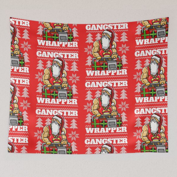 Item preview, Gangsta Gangster Rap Christmas Theme - Ugly Christmas Hip Hop themed for the Holiday Season designed and sold by sketchNkustom.