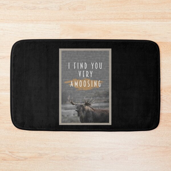 Item preview, I Find You Very Amoosing - Funny Moose Pun designed and sold by ColorfulMystic.