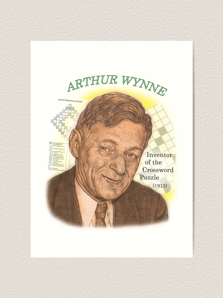 quot Arthur Wynne Inventor of the Crossword Puzzle quot Art Print by eedeeo
