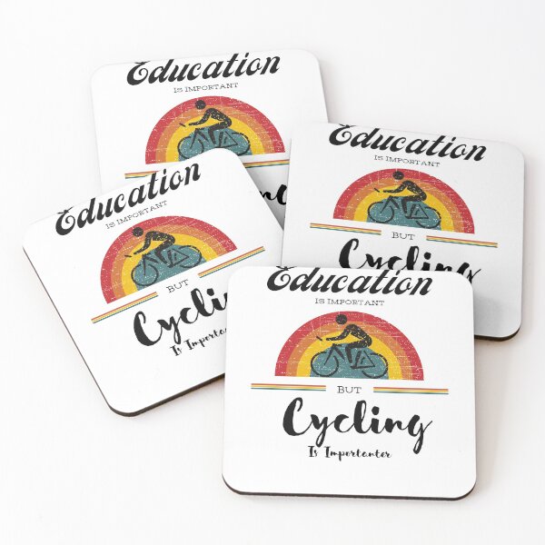 Item preview, Education is Important but Cycling is Importanter Retro Funny designed and sold by maxwang0802.