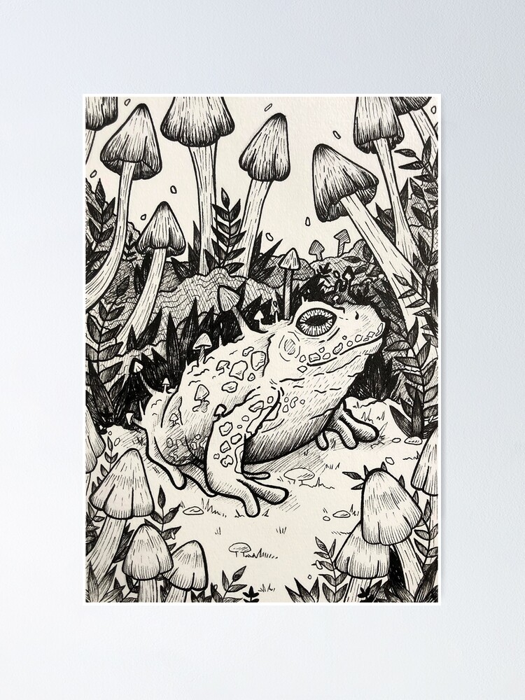 Frog with VanessaD16 Mushrooms\