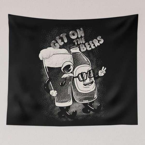 Item preview, Get on the Beers (for Black) designed and sold by Any Color Designs.
