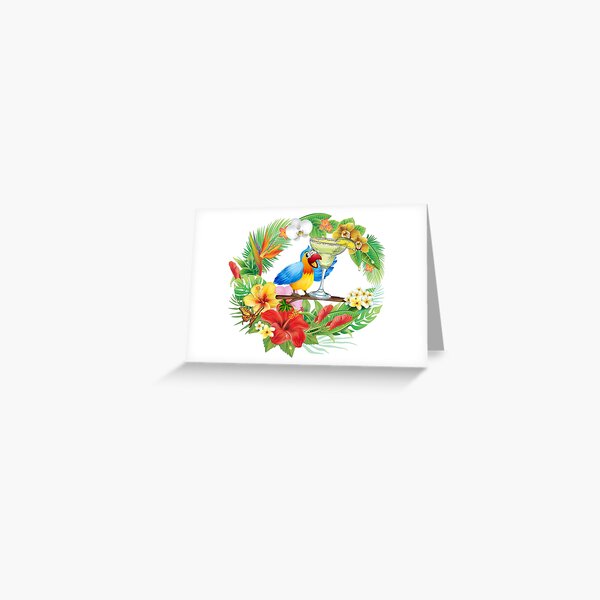 Item preview, Parrot with a Margarita designed and sold by ParrotHeadSwag.
