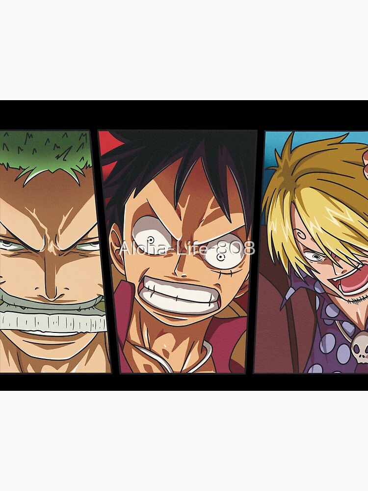 The Monster Trio One Piece Art Board Print For Sale By Aloha Life 808 Redbubble