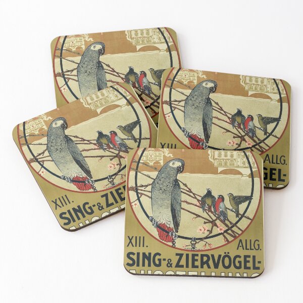 Item preview, retro sing ziervogel ausstellung zurich designed and sold by CorasPosters.