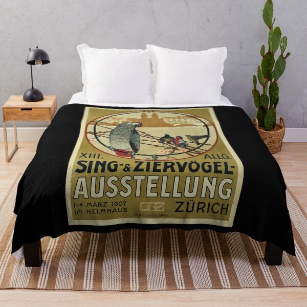 Item preview, retro sing ziervogel ausstellung zurich designed and sold by CorasPosters.