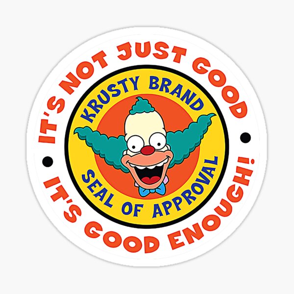Krusty Brand Seal T-Shirt Sticker