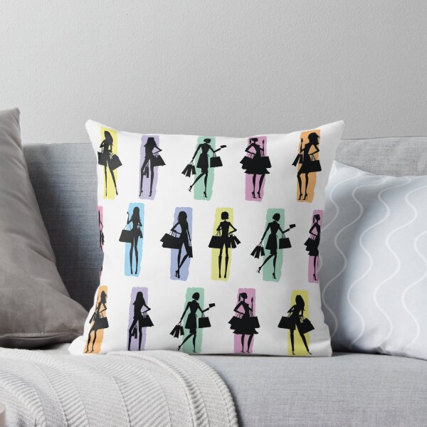 Item preview, Women shopping silhouettes illustrations designed and sold by snja.
