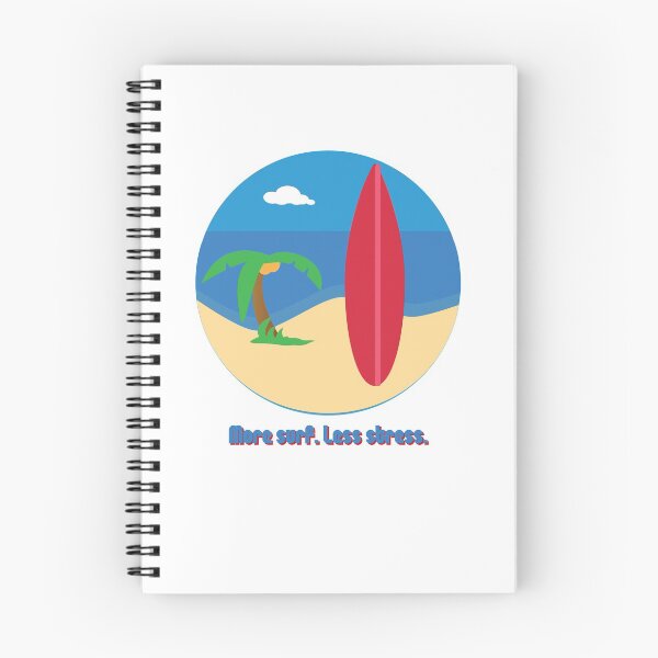 Item preview, More surf less stress - Surfing summer perfect vintage design waves surfer body boarding boogie groms grommet amazing adventure tides turf designed and sold by CJCTEES.