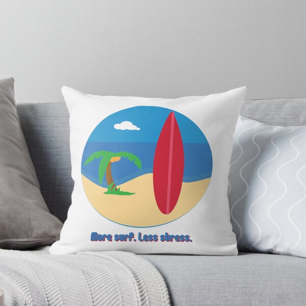 Item preview, More surf less stress - Surfing summer perfect vintage design waves surfer body boarding boogie groms grommet amazing adventure tides turf designed and sold by CJCTEES.