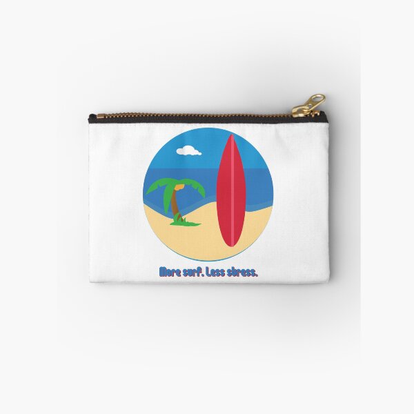 Item preview, More surf less stress - Surfing summer perfect vintage design waves surfer body boarding boogie groms grommet amazing adventure tides turf designed and sold by CJCTEES.