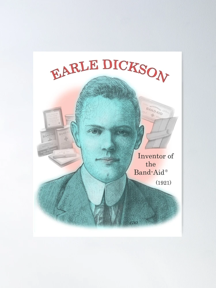 Earle Dickson Inventor of the Bandaid Poster for Sale by eedeeo Redbubble